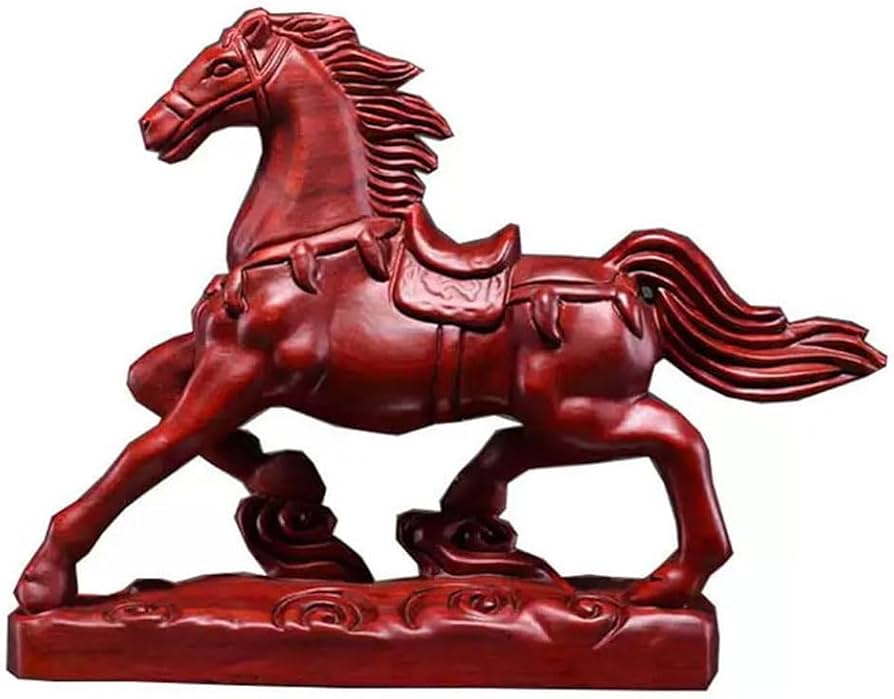Amazon.co.jp: 木彫り 馬の置物 大きい 午の置物 干支 新年 置物