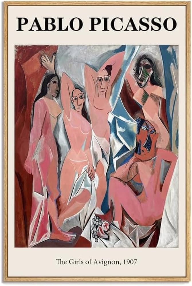 Amazon｜ポスター パブロ・ピカソ 絵画 『アヴィニョンの娘たち