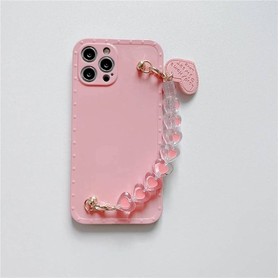 Amazon.co.jp: かわいいハートチェーンリストバンドガールソフトケース