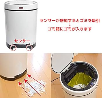 Amazon.co.jp : THANKO ゴミを自動吸引する掃除機ゴミ箱「クリーナー