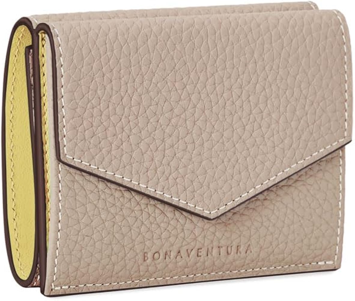 Amazon | [BONAVENTURA] スモール ウォレット [グレージュ×イエロー