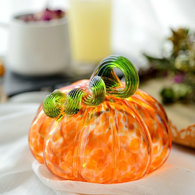 カボチャ型ガラス装飾品 財富丰收 カボチャ型ガラス装飾品 財富丰收