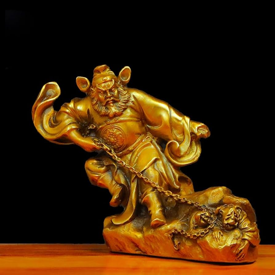 鍾馗 人物水墨画 魔除け・家内安全 纯手绘真迹钟馗画像人物水墨画四尺