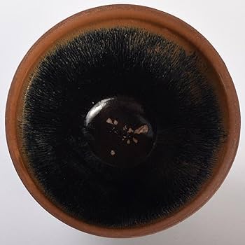 中国 南宋 建窯 兎毫盞 禾目天目茶碗 時代箱付 V 9542 Amazon.co.jp