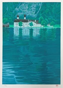 Amazon.co.jp: FCP 真作保証 東山魁夷 限定リトグラフ38x27.5cm 「碧湖