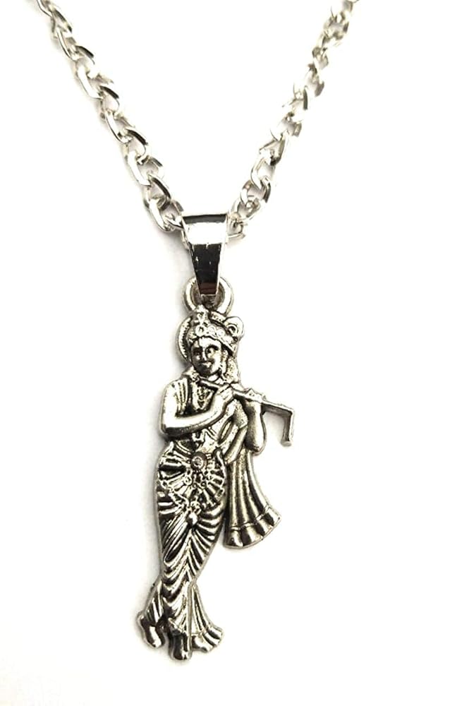 藤井風さん着用類似☆輸入品☆ SV925クリシュナ神ペンダント チェーン