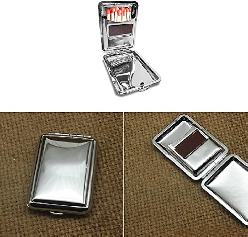 Amazon.co.jp: [Lolay] 摩擦板搭載 ステンレス マッチケース