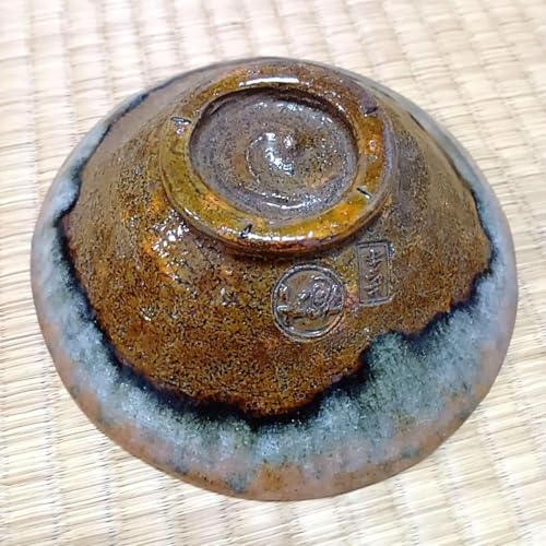 茶道具 骨董 大樋焼 飴釉 手捻り 茶碗 抹茶碗 共箱 大樋焼」の