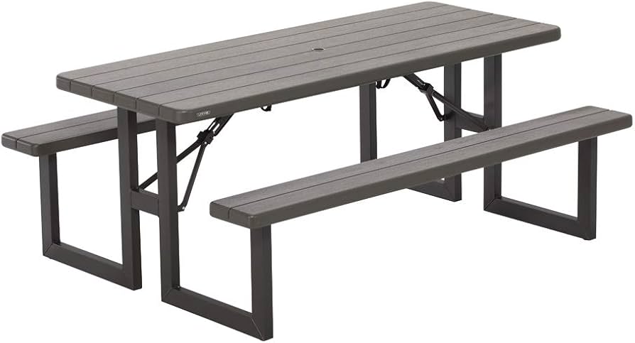 訳アリ特価LIFETIMEフレームピクニックテーブル折りたたみ 6人 ～ 8人