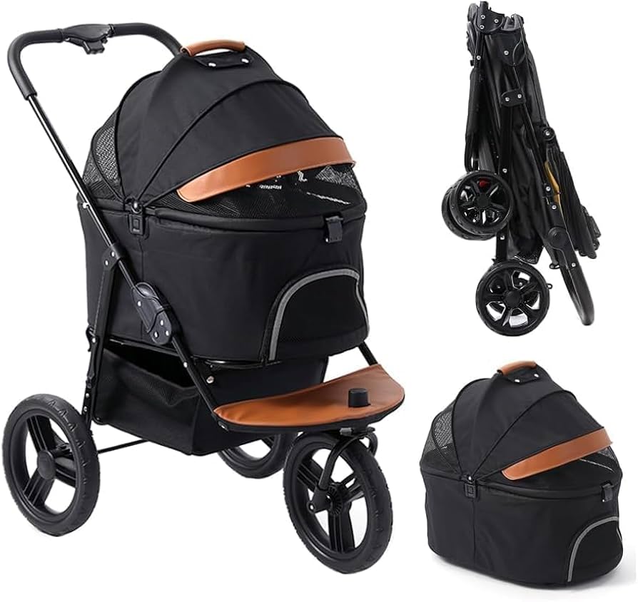 Amazon.co.jp: ペットカート 分離型 折りたたみ 前輪360°後輪ブレーキ