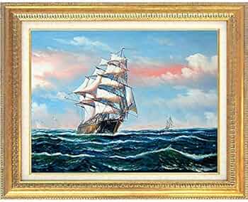 絵画 帆船 海 夕陽 絵画 帆船 海 夕陽 絵画帆船海夕陽