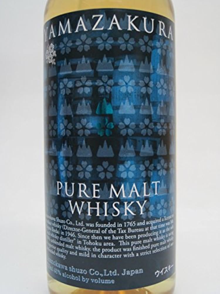 Amazon.co.jp: 【国産ウイスキー】山桜 ピュアモルトウイスキー 笹の川