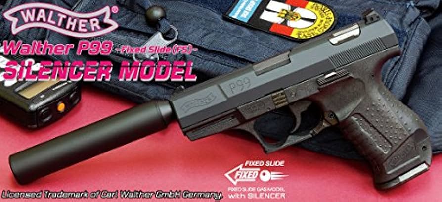 マルゼン製ABS樹脂ガスガン ワルサーP99固定スライド JASG合法品