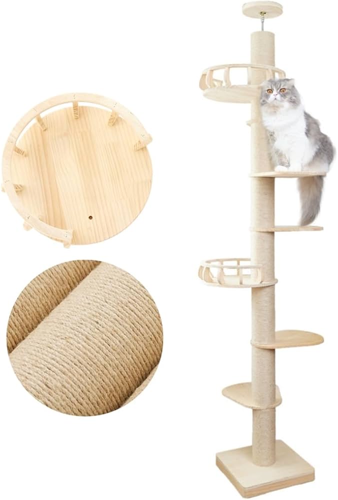 Amazon | [SUMIKA 短足猫 さん向け 突っ張り型 キャットタワー