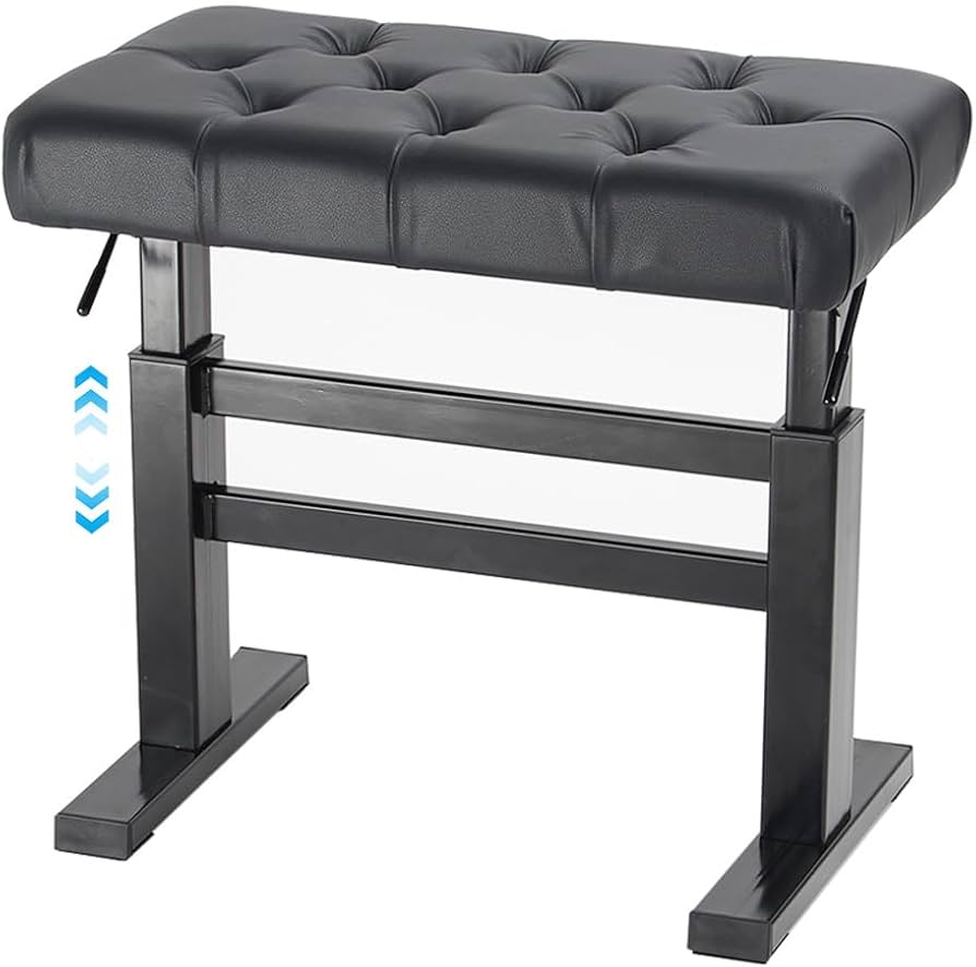 Amazon.co.jp: RAKU ガス圧式ピアノ椅子 無段階調整 高さ46-57 cm 高低