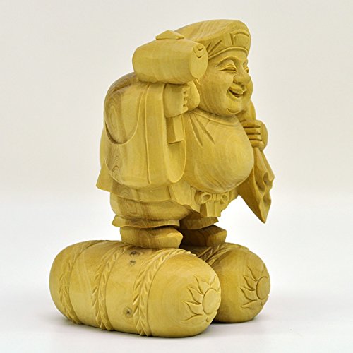 Amazon.co.jp: 木彫り仏像 開運招福 【大黒天】 柘植（ツゲ） 立1.8寸