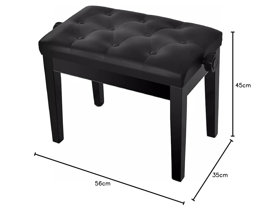 74707※ピアノ椅子（黒）☆送料無料