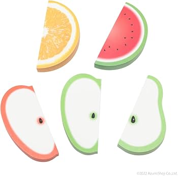 Amazon.co.jp: AngeliqueShop フルーツメモ 5個セット ヘタ網ネット