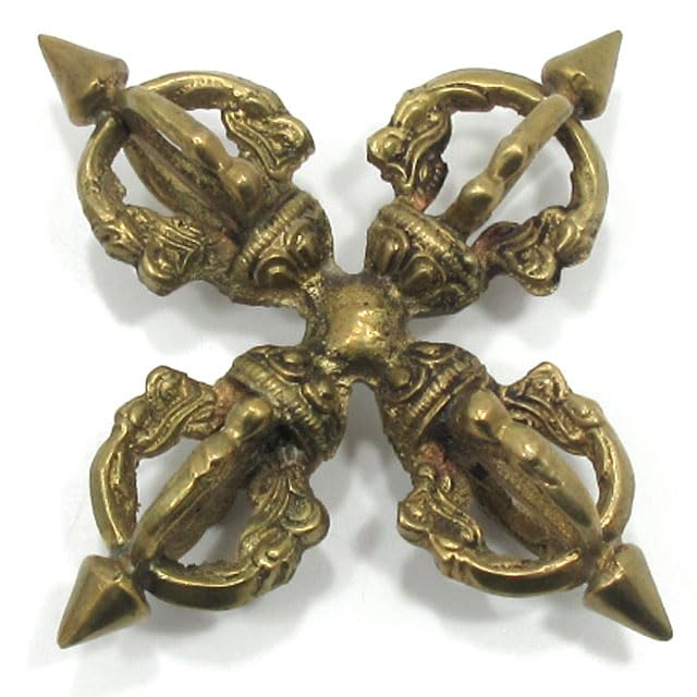 希少 金剛杵 三鈷杵 法具 チベット密教 ビンテージ バジュラ 仏教美術