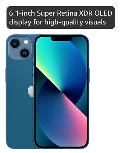 Amazon.com: Apple iPhone 13、256GB、藍色- 解鎖(翻新) : 手機和配件