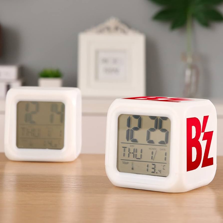 Amazon.co.jp: 目覚まし時計 LEDカラフル B'Z ロゴ 目覚ましライト