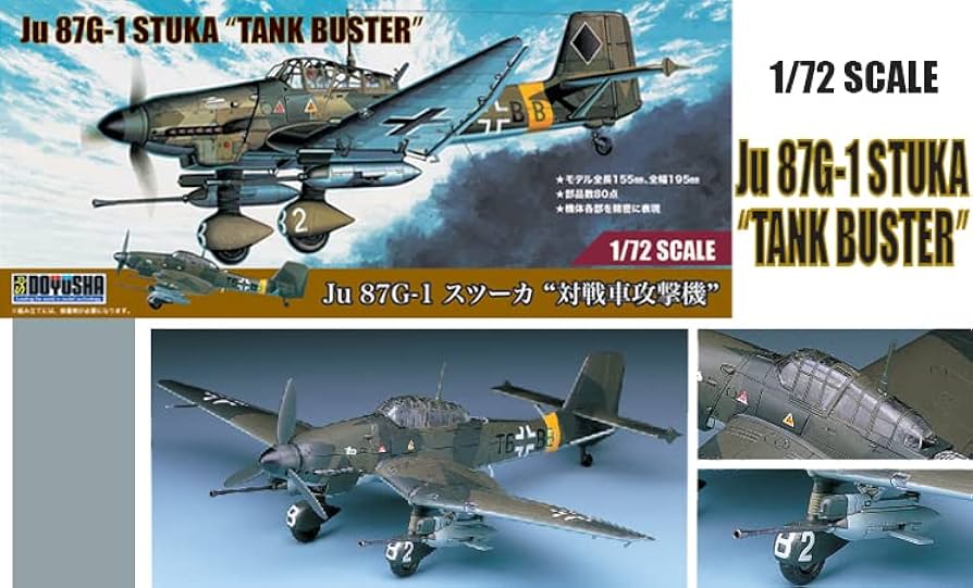 Amazon | 童友社 1/72 ドイツ軍 Ju87G-1 スツーカ 対戦車攻撃機