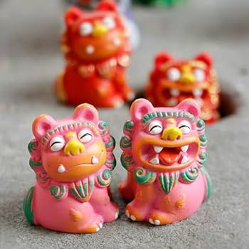 Amazon.co.jp: シーサー 2体 ペア 5色 風水 置物 インテリア オブジェ