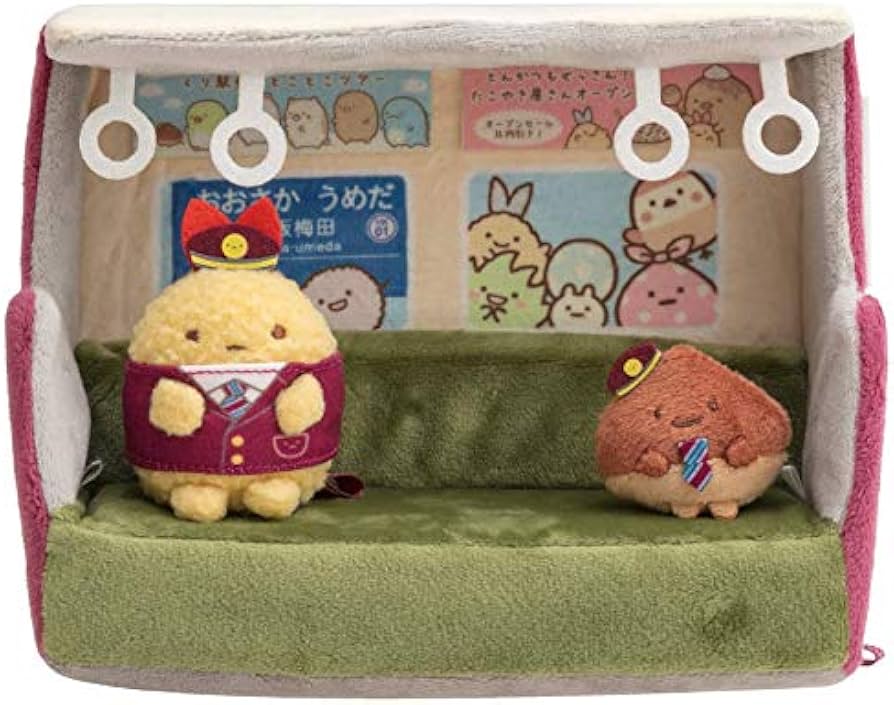 Amazon.co.jp: すみっコぐらし × 阪急電車 シーンぬいぐるみ くり駅長