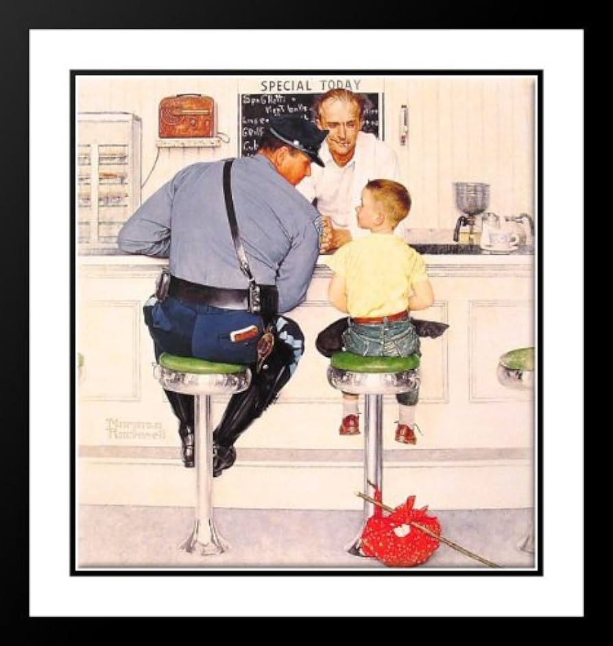 真作」ノーマン・ロックウェル ドローイング リトグラフ