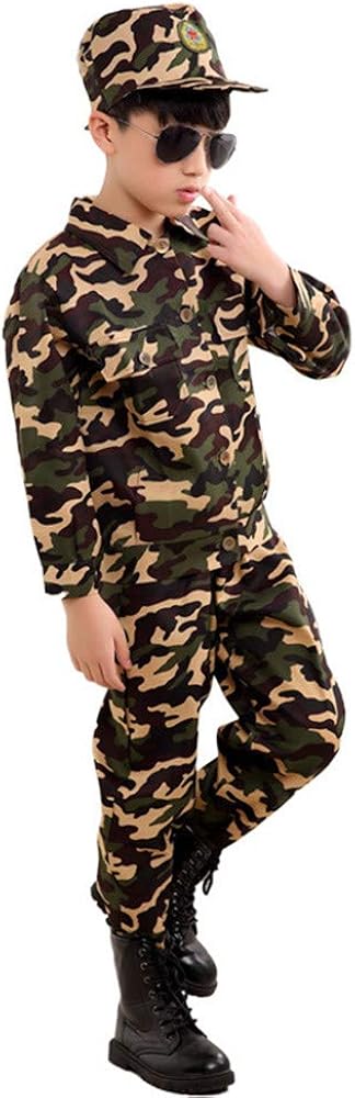 Amazon | キッズ 迷彩服 BDU上下セット 子供用 マルチカム