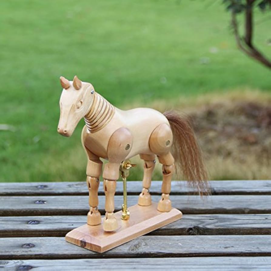 Amazon.co.jp: Melleco 馬マネキン木製模型動物マンニケンの絵画図像