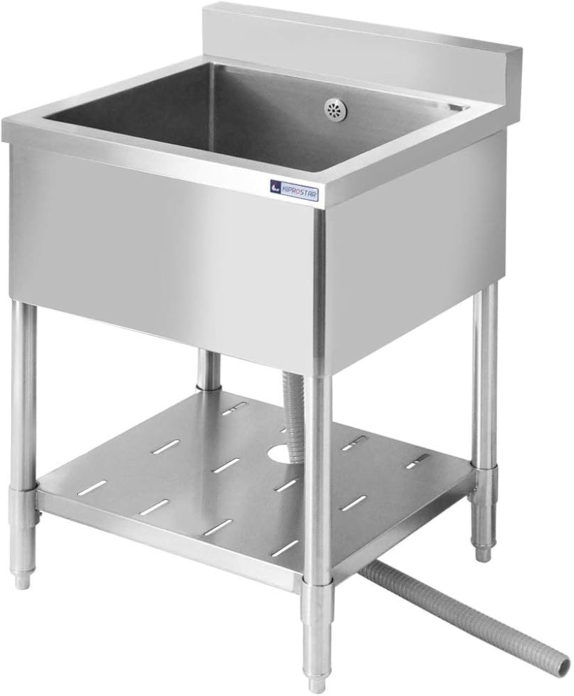 Amazon.co.jp: 業務用 シンク 1槽式 高さ800mm ステンレス 1.2mm厚