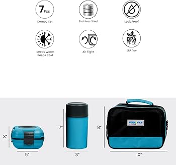 Amazon.com: Pinnacle Thermoware Lunch Box Bag Set for Adults and
