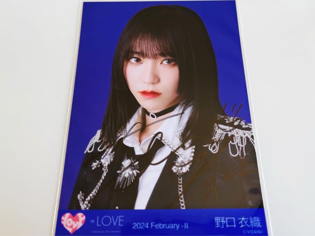 イコラブ 野口衣織 直筆 生写真 「とくべチュ、して」 イコラブ 野口