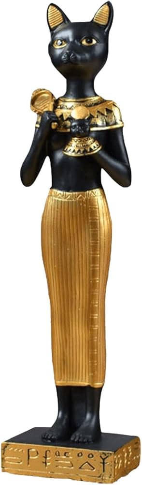 Amazon.co.jp: Generic エジプトの猫の像、女神バステトの置物、机用