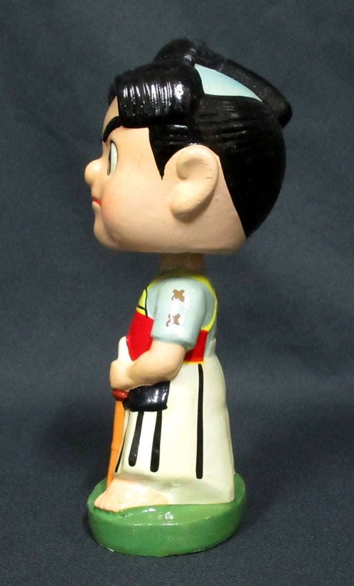 時代物【良品】昭和30年代 赤胴鈴之助 首振り人形陶器彩色 少年画報