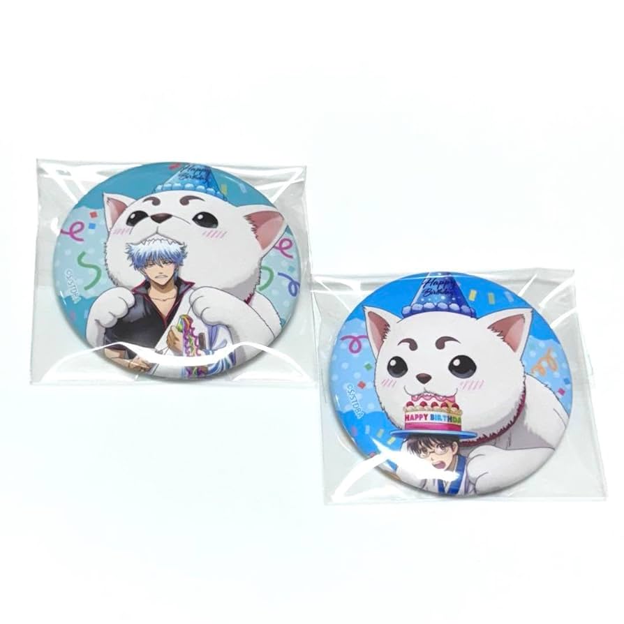 沖田総悟＆定春 特大缶バッジ 銀魂' in ナムコ・ナンジャタウン 銀魂