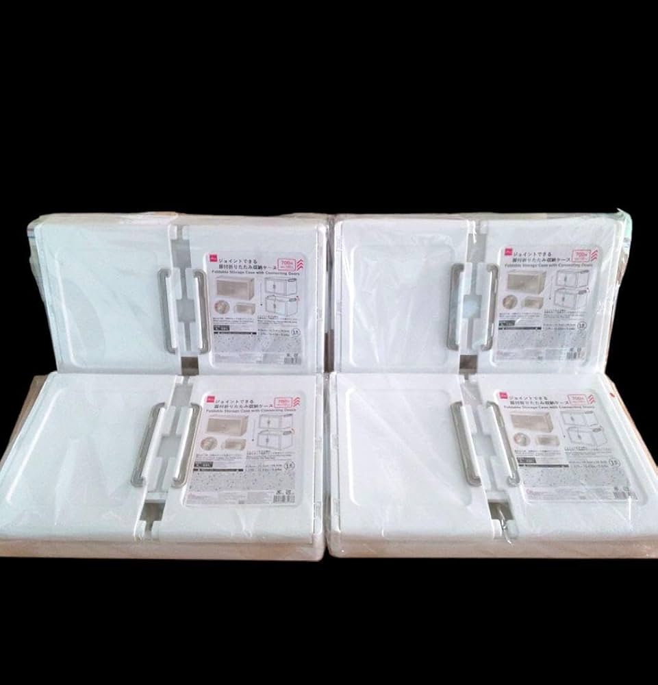 DAISO ダイソー ジョイントできる扉付折りたたみ収納ケース 大 6個