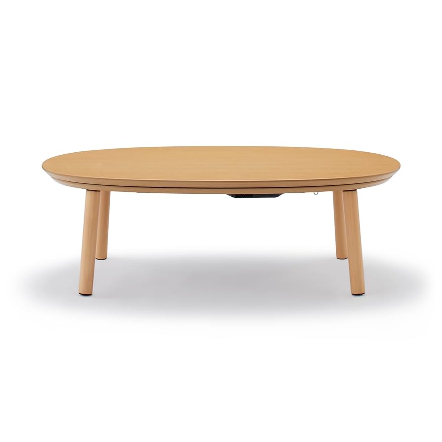 限定値下げ廃盤 無印良品 楕円こたつ フラットヒーター タモ材 無印