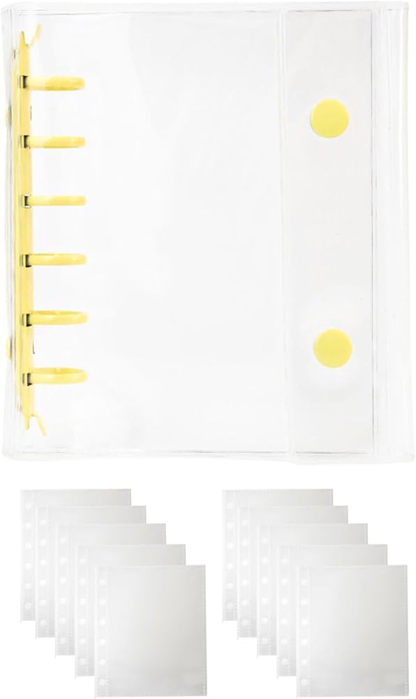 Amazon | シール帳 バインダー 透明 A7 【リフィル10枚付】 台紙 6穴