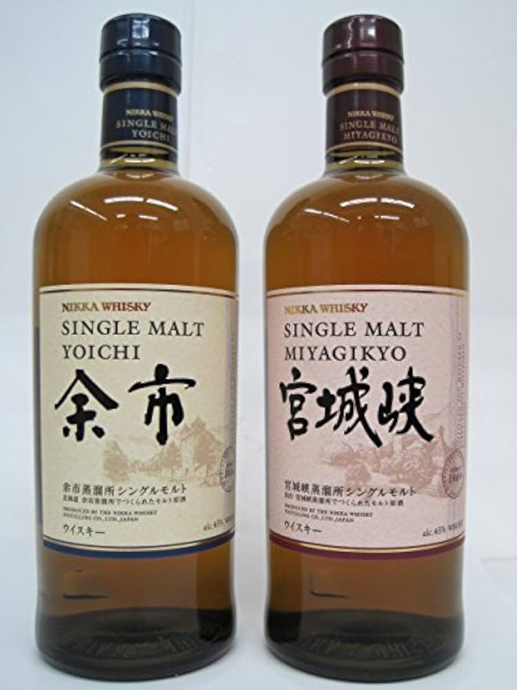 Amazon.co.jp: ニッカ シングルモルト 余市・宮城峡 飲み比べ 700ml×2