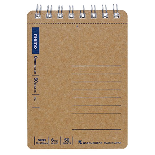 Amazon | マルマン メモ帳 ノート リングノート 6mm 罫 ベーシック A7
