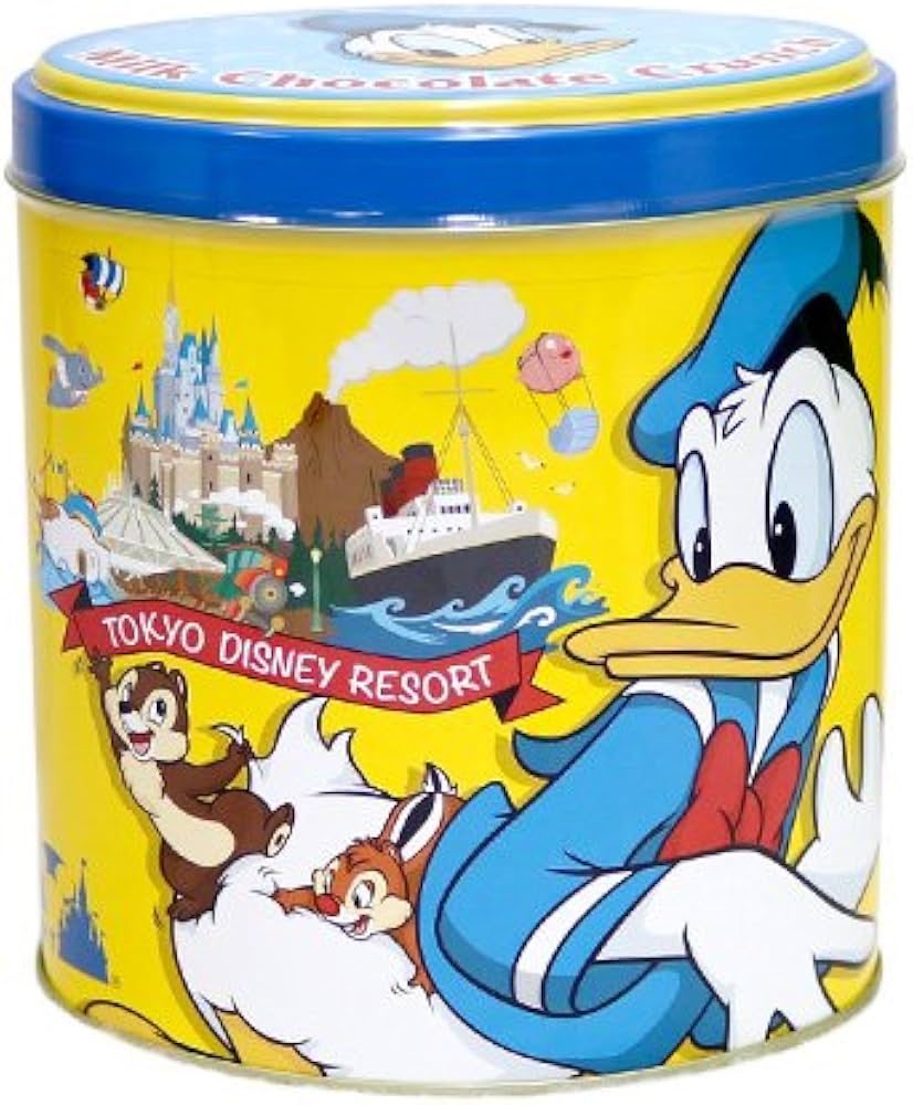 Amazon | disney ドナルド・ダック 缶入りチョコレートクランチ お菓子