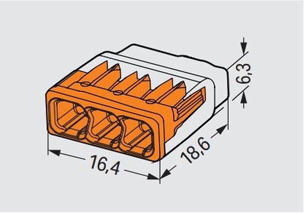 Amazon | ワゴジャパン 差し込みコネクター オレンジ 100個入 WGZ-3