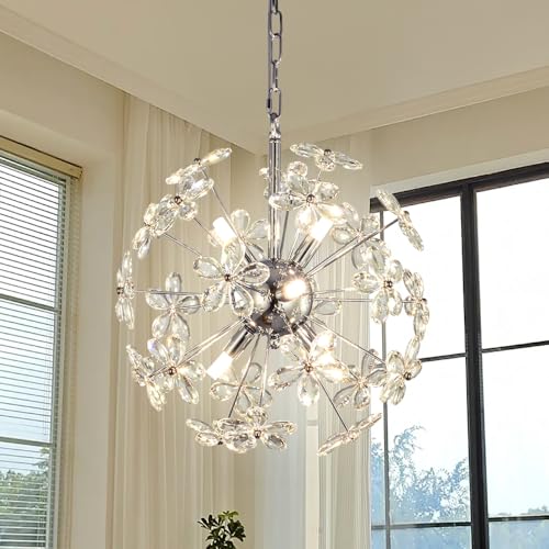 フラワーモチーフ アンティーク ヴィンテージ シャンデリア 6灯