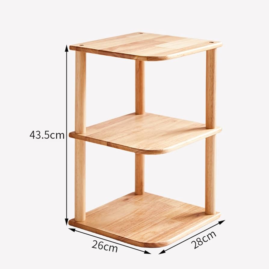 Amazon.co.jp: MJKQ9 オープンシェルフ 木製 ナチュラル 2段 卓上
