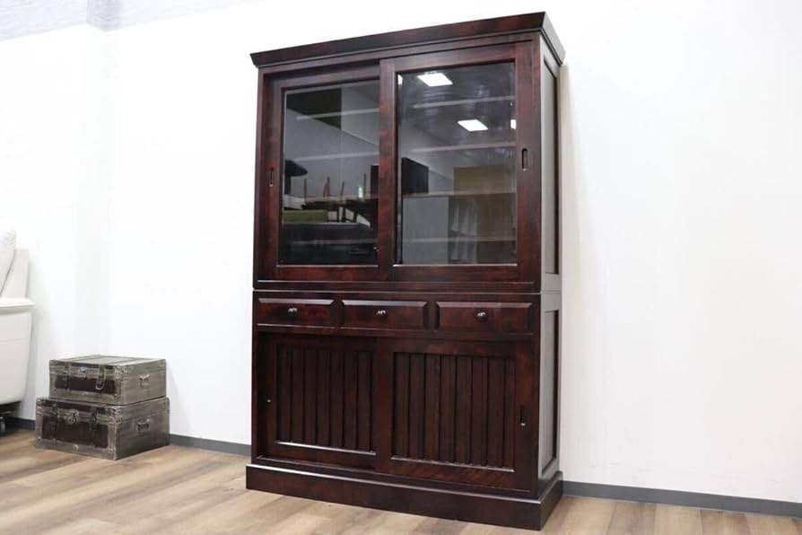 九州民芸 食器棚 和家具 ミズメザクラ