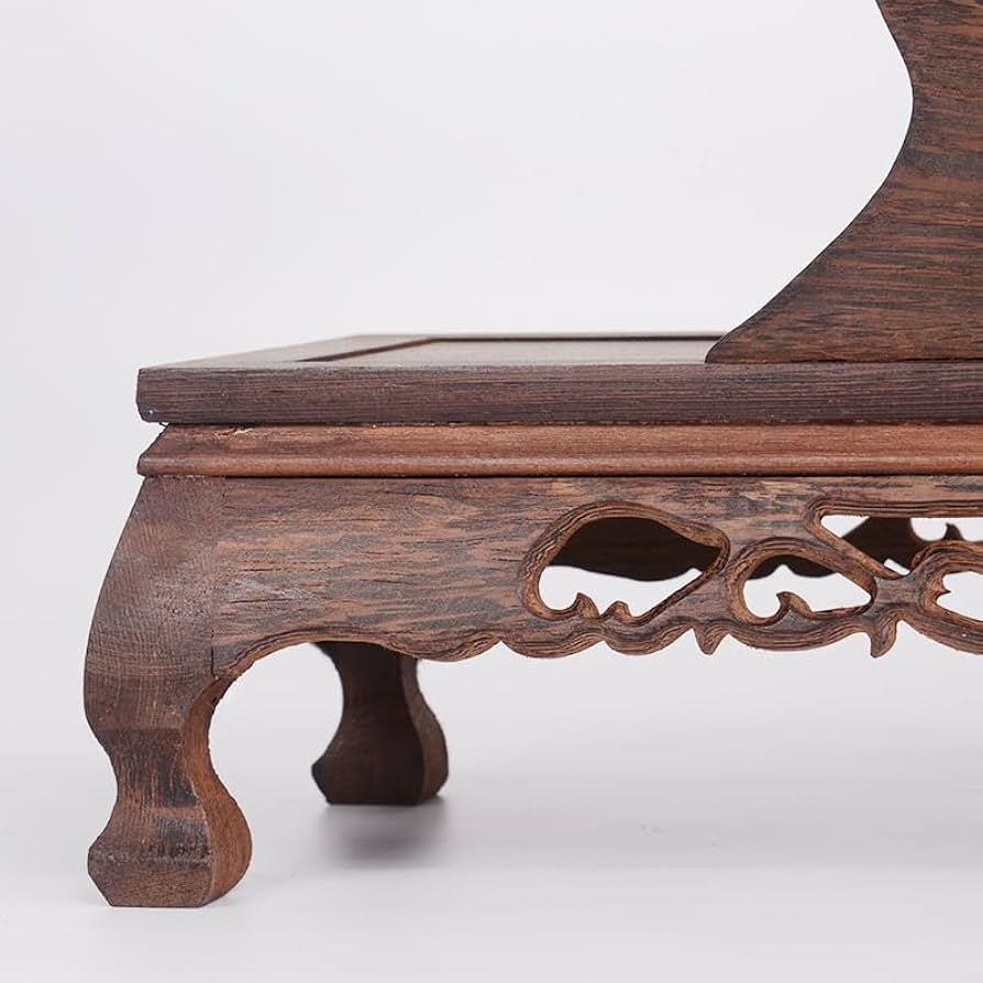 Amazon｜珍品棚 香炉台 瓶台 花台 盆栽台 木製 丸型 大 中国茶器