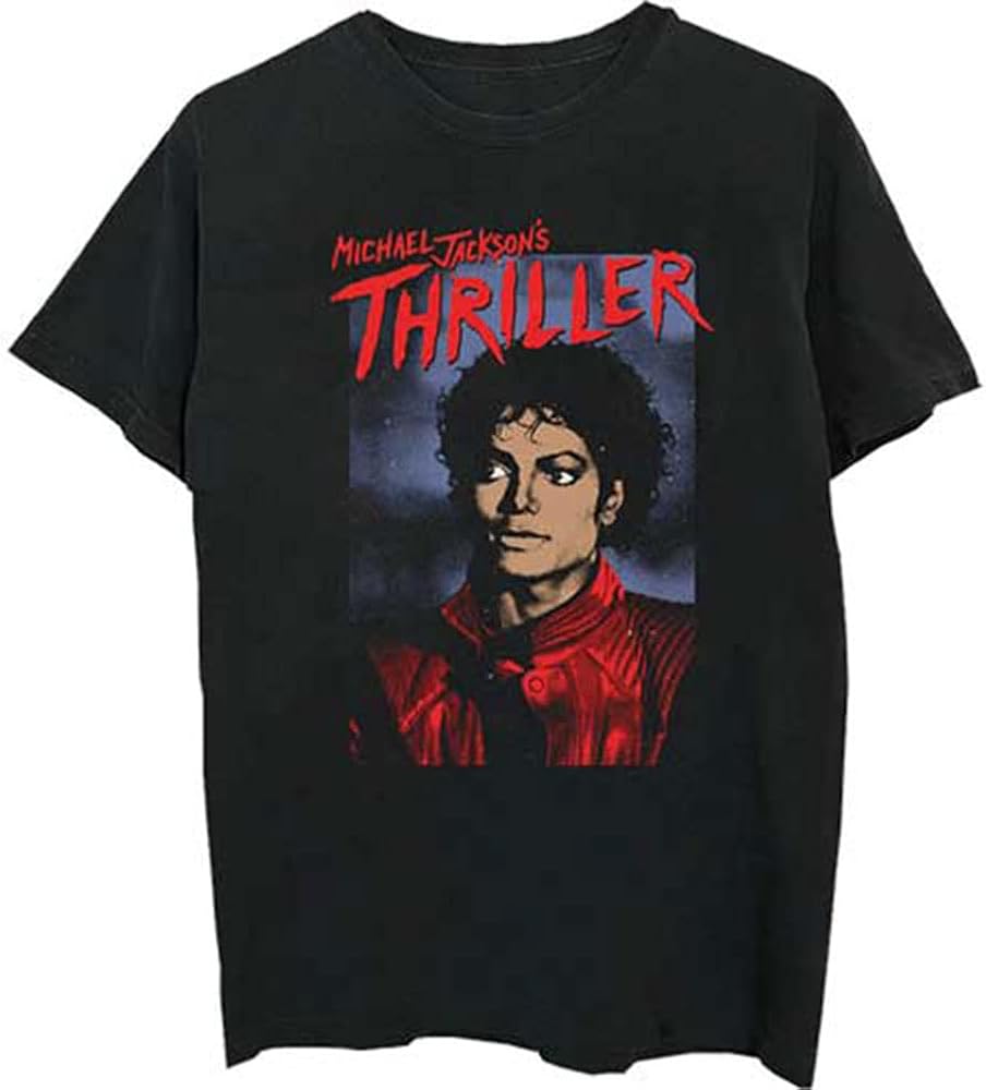 Amazon.co.jp: [Michael Jackson] Thriller Tシャツ 2 Sサイズ BLACK