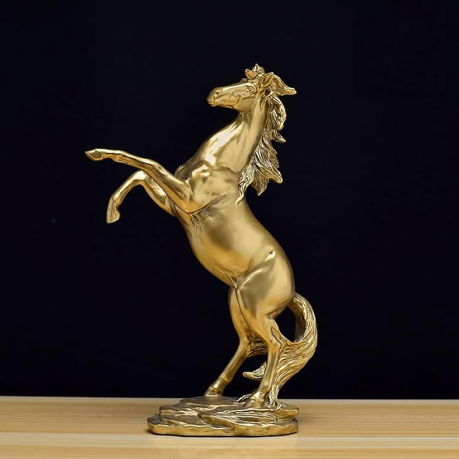 6頭の金色の馬 絵画 美術品 ア-ト 成功と富 インテリア 干支 金 飛躍